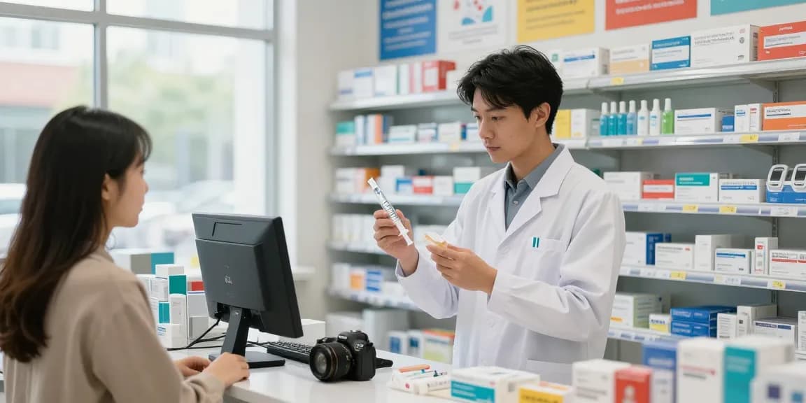 Canada medical supplies prominently displayed in a professional store, showcasing various essential health items.
